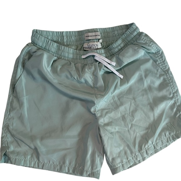 Mason Article Premium Essentials Shorts Mint Green W/ Zip Pockets Mesh Lined M - Picture 3 of 17